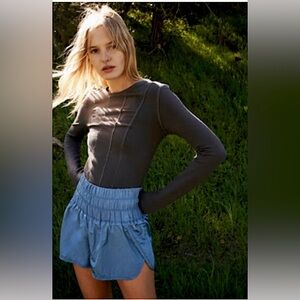 Free People Shorts - The Way Home Shorts 
Size Small
Bluestone Blue